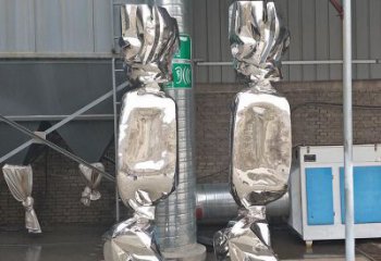 糖果雕塑廠家，仿真不銹鋼糖果雕塑價格