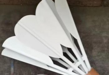 仿古羽毛球雕塑 庭院彩繪雕塑 田間小品