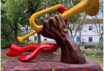 園林號角雕塑 城市廣場雕塑 步行街擺件