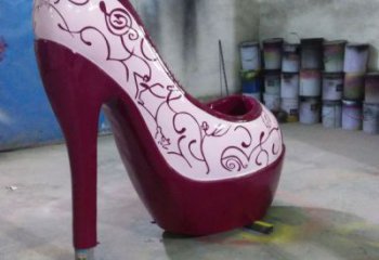 店門口高跟鞋雕塑 創意動漫雕塑 仿真擺件