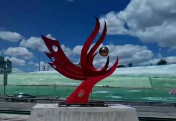 預定城市鳳凰雕塑 風景區彩繪雕塑 抽象擺件