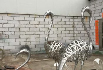 預定創(chuàng)意仙鶴雕塑 步行街店門口雕塑 鏤空小品