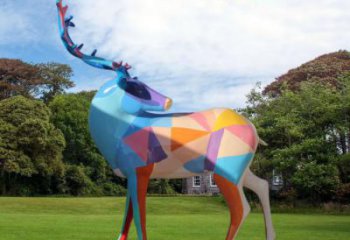 指用小鹿雕塑 風景區幾何雕塑 廣場小品