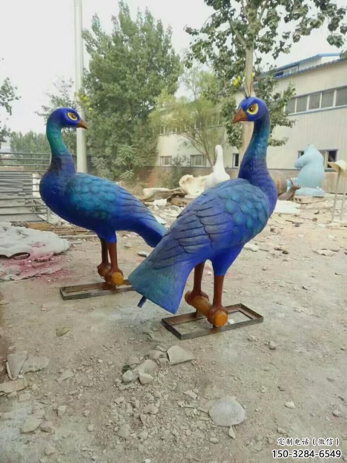 廣場孔雀銅雕塑 公園仿真雕塑 抽象擺件