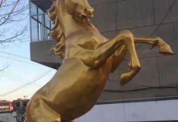 門口駿馬銅雕塑 售樓處仿真雕塑 彩繪小品