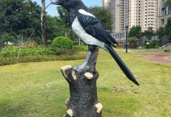 抽象玻璃鋼喜鵲雕塑 店門口彩繪雕塑 步行街擺件