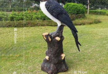 玻璃鋼公園喜鵲雕塑 酒店門(mén)口雕塑 彩繪擺件