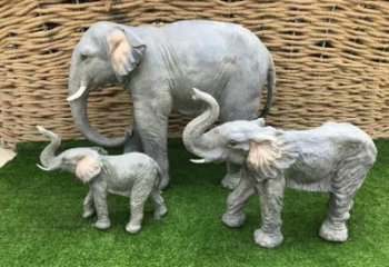 校園小象雕塑，動物題材，鍍銅工藝