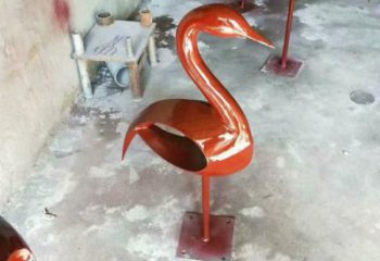 操場鳥類雕塑，景觀題材，鍍銅工藝