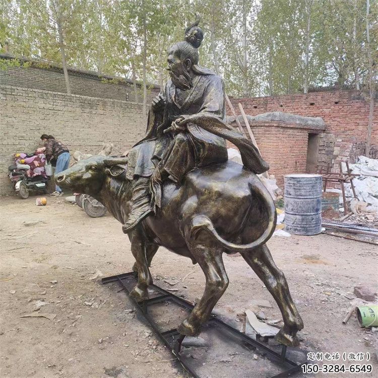 景區(qū)老牛雕塑，鍍金歐式雕塑，鐵藝材質(zhì)