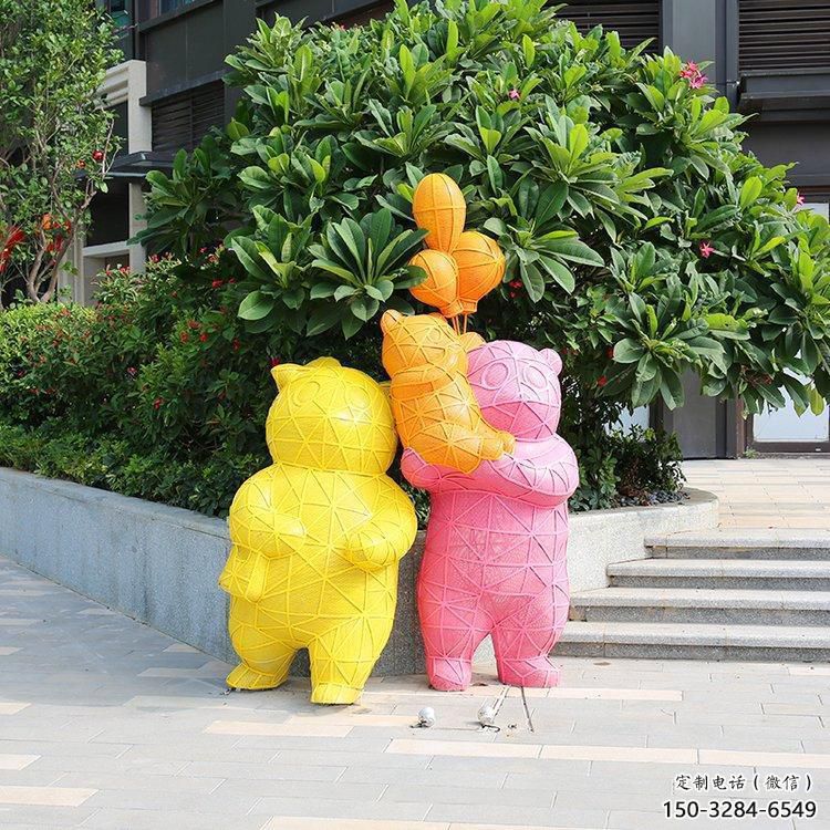 醫(yī)院狗熊雕塑，仿古動漫雕塑，仿古擺件