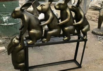 廣場老鼠雕塑，卡通水景雕塑，抽象效果