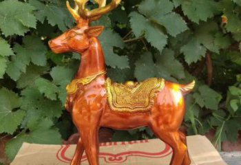 步行街馴鹿雕塑，鑄銅農耕雕塑，鏤空方式