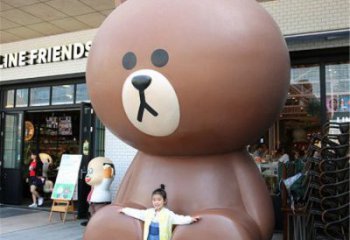 布朗熊雕塑，仿古動漫雕塑，仿古擺件