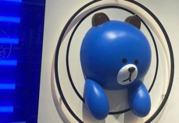 農村布朗熊雕塑，鏤空海洋雕塑，抽象效果