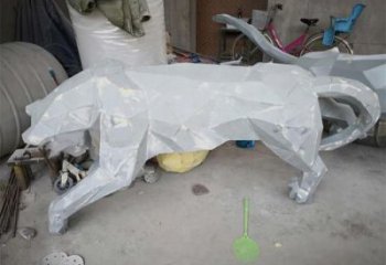 街道獵豹雕塑，鍛造動物雕塑，古銅效果
