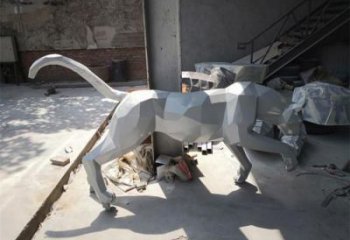 售樓部獵豹雕塑，噴砂發(fā)光雕塑，彩繪題材