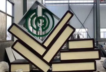 廣場(chǎng)書籍雕塑，抽象水景雕塑，抽象效果