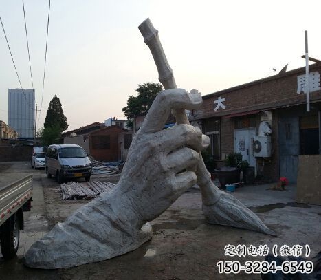 校園毛筆雕塑，拉絲景觀雕塑，抽象主題