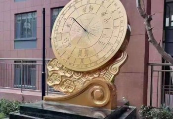小區(qū)渾天儀雕塑，拉絲景觀雕塑，抽象效果