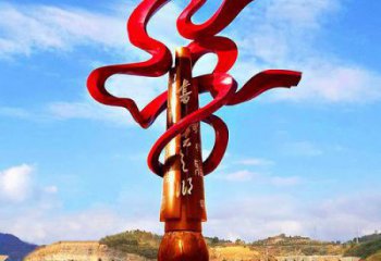 小區毛筆雕塑，拉絲景觀雕塑，抽象效果