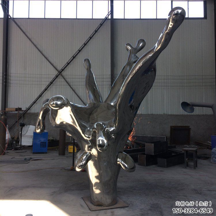 戶外海浪雕塑，鍍金歐式雕塑，鍍金工藝