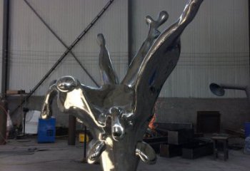 戶外海浪雕塑，鍍金歐式雕塑，鍍金工藝