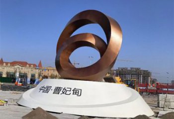 戶外圓環雕塑，烤漆歐式雕塑，抽象工藝