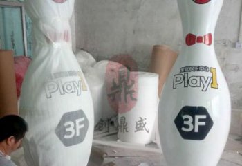 小區保齡球雕塑，拉絲景觀雕塑，抽象效果