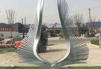 大型翅膀雕塑，鍍銅景觀雕塑，鏡面工藝