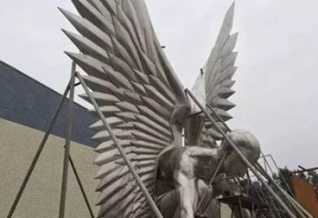 房地產翅膀雕塑，仿古景觀雕塑，噴砂制造