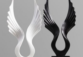 景區翅膀雕塑，公園歐式雕塑，鐵藝材質