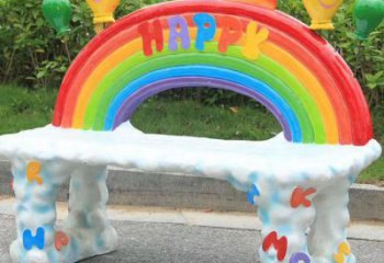 小區(qū)座椅雕塑，拉絲景觀雕塑，抽象效果