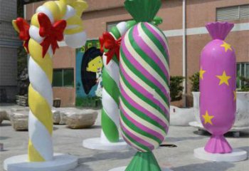 廣場糖果雕塑 抽象景觀小品 烤漆雕塑