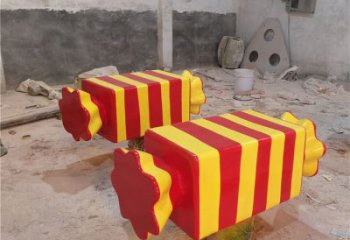 大型棒棒糖雕塑廠家 鍛造發(fā)光小品 房地產(chǎn)雕塑