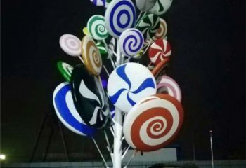 懸空棒棒糖雕塑 大型別墅區小品 農村雕塑
