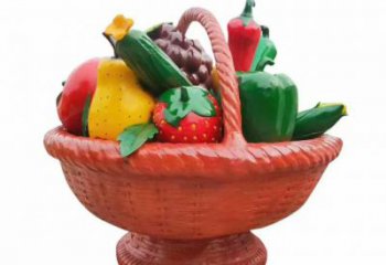 賓館果籃雕塑 烤漆大型擺件 歐式雕塑