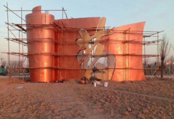 博物館書形雕塑 電鍍現代小品 公園雕塑