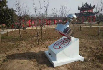 村口印章雕塑 啞光景觀擺件 公園雕塑