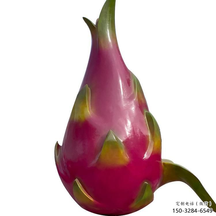 彩繪火龍果雕塑 仿真雕塑 步行街?jǐn)[件