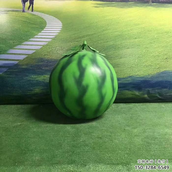 商業街西瓜雕塑 烤漆果蔬雕塑 彩繪水果雕塑