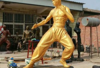 園林李小龍雕塑廠 田間彩繪雕塑 近代擺件