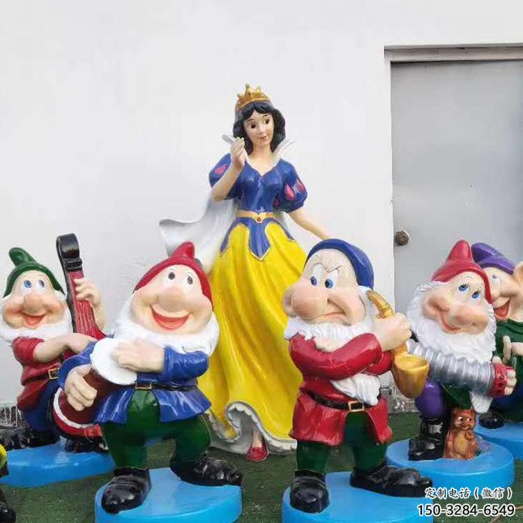 商業街白雪公主雕塑 烤漆卡通雕塑 彩繪動漫雕塑