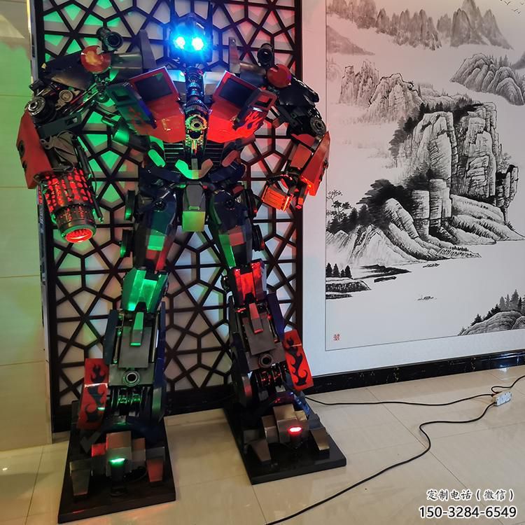 彩繪機(jī)器人雕塑廠家 大型城市雕塑 商業(yè)街?jǐn)[件