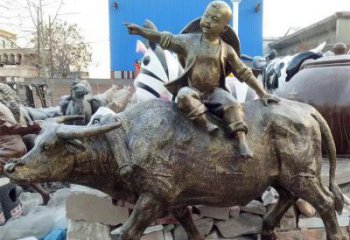 園林牧童雕塑廠家 大型民俗雕塑 中式鑄銅雕塑