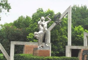 門口少先隊(duì)員雕塑 售樓處學(xué)生雕塑 彩繪小品