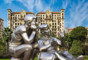 商場少先隊(duì)員雕塑 學(xué)生雕塑 學(xué)校小品