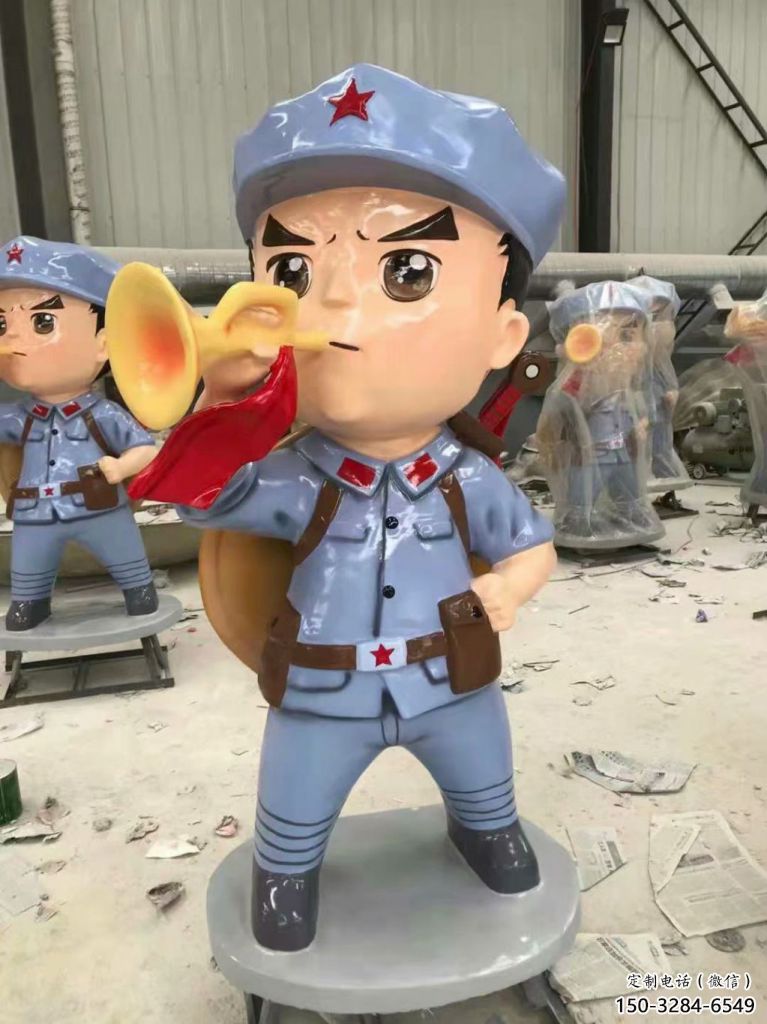 步行街交警雕塑 游樂場軍人雕塑 鑄造士兵雕塑