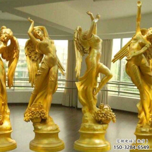 步行街天使雕塑 游樂(lè)場(chǎng)景觀小品 鑄造卡通雕塑