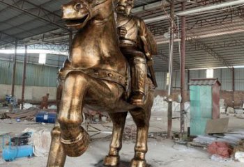 廣場騎馬人雕塑 公園民俗雕塑 抽象擺件